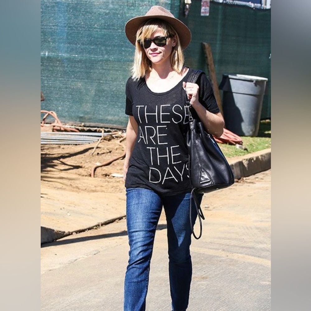 NWT J.Crew These Are the Days Black Linen T-shirt